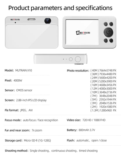 Mutrain-X10 Camera with mirror